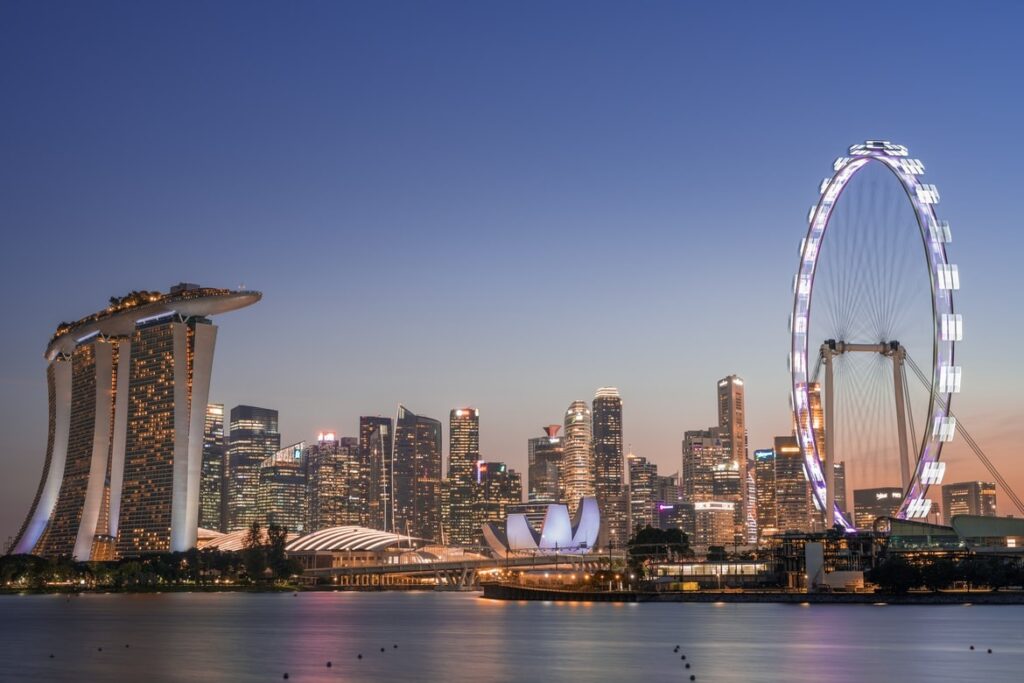 Вид на Марину-Бэй в Сингапуре