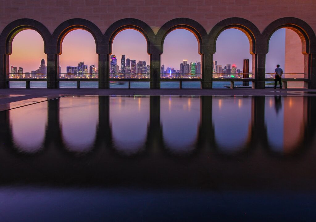 Вид на небоскрёбы Дохи
