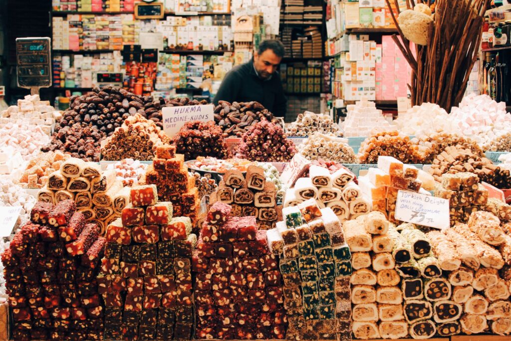 Продажа турецких сладостей / Turkish delight